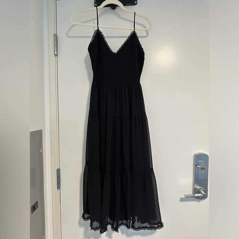 Wilfred XS Black Midi Dress